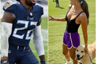 VIDEO: Everybody Thinks Derrick Henry “Ain’t Slick” After He Was Spotted Playing With Jaw-Dropping Female’s Dog At Ravens Practice