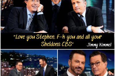 “Love You Stephen. F— You and All Your Sheldons, CBS”: Jimmy Kimmel Explodes After Colbert Axed in $16 Million Showdown Jimmy Kimmel didn’t just react—he detonated. In a jaw-dropping moment on live TV, Kimmel tore into CBS after the network abruptly canceled The Late Show With Stephen Colbert just 48 hours after Colbert dared to call out a $16 million boardroom deal. The fallout was instant: writers started whispering, executives scrambled for cover, and Kimmel drew a bold line in the sand. This isn’t just about Colbert anymore—it’s about who’s next, and just how far a network will go to silence the truth when it hits too close to home.