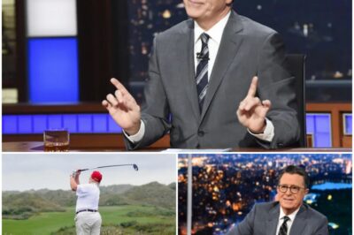 “SO HE OPENED A GOLF COURSE. AGAIN.”   They thought it was just another Colbert monologue. But halfway through, the laughs died. He said a name the networks avoid — then started connecting dots no one wanted connected. Trump. Scotland. Maxwell. A $16M settlement. A merger signed off by the same commissioner who stayed silent. By the time he looked into the camera and said, “We used to call them criminal associations. Now we call them partnerships,” the Late Show didn’t feel like comedy anymore. The tapes are out there — and CBS can’t explain them. Here’s what Colbert revealed →