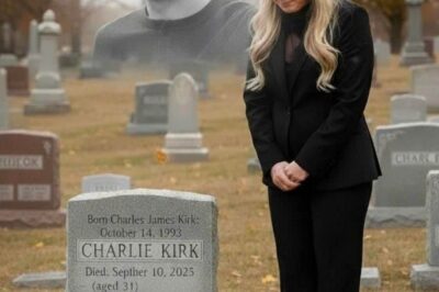 THE GRAVE SPEAKS: Erika Kirk Shatters the Silence. The wind howled across the cemetery as Erika Kirk fell to her knees beside her husband’s grave. Her fingers traced his name carved in cold stone — the man the world thought had simply died. But tonight, she could no longer bear the lie.  With tears burning down her cheeks, she whispered, “They did this to you… and I stayed silent too long.” Her voice trembled, then rose — raw, unfiltered, unstoppable. The secret she carried had become poison, and this was her breaking point. Charlie Kirk’s death was no tragedy of chance. It was a plan — cruel, deliberate, hidden in shadows. As her confession echoed through the still night, the truth finally tore through the darkness like lightning through a storm. The woman who once vowed to protect his memory now stood as its guardian of truth. And at last, the grave was no longer silent.