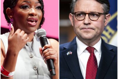 BREAKING NEWS GASPS FILLED THE ROOM AS JASMINE CROCKETT EXPOSED MIKE JOHNSON’S HIDDEN LLC LINKS – AND HE WALKED OUT. Gasps echoed through the chamber as Rep. Jasmine Crockett leaned forward, her voice cutting through the tension like a blade. “So, Mr. Speaker,” she said, eyes locked on Mike Johnson, “care to explain your wife’s hidden LLC?” The room fell silent — staffers froze, reporters stopped typing. Within seconds, Johnson’s expression changed; he shuffled his papers, whispered to an aide, and abruptly stood up. Cameras caught him leaving the hearing without a word, leaving Crockett’s files — and her accusation — hanging in the air. Moments later, murmurs erupted. Was this the proof she’d promised? Did the Speaker just walk away from his own scandal? One thing was certain: Washington hadn’t seen drama like this in years.