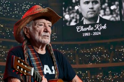 A SONG FOR CHARLIE KIRK — WILLIE NELSON’S SILENT FAREWELL: At the Outlaw Music Festival 2025, no one expected the silence that would fall. No one foresaw the tremble in his voice. Nearly 30,000 hearts are beating fast — and millions watching across America — Willie Nelson made his way slowly to the center of the stage. The familiar figure, long braids and weathered hands clutching Trigger, stood beneath the lights not as an outlaw legend, but as a grieving friend. For a moment, the crowd held its breath. Then Willie began to play. He didn’t announce the song. He didn’t need to. The first few notes carried the weight of memory, sorrow, and love. His voice, fragile but unshaken, rose into the night — not with flash or power, but with the simple truth of a man saying goodbye. Some in the audience bowed their heads. Others wiped their eyes. And as Willie’s song stretched across the festival grounds, it became more than a performance. It became a farewell prayer, a tribute wrapped in melody, a final offering for Charlie Kirk, whose fire had burned so brightly, so briefly. By the time the last chord faded, there were no cheers, no roars of applause — only a hushed reverence. In that silence, Willie Nelson left the stage. It was not just music. It was memory. It was legacy. It was love.