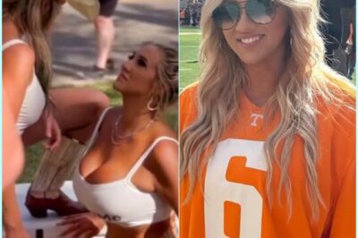 UNACCEPTABLE: Tennessee Vols Fan Who Broke the Internet with Tailgate Video Goes Viral Again – Blasts American Airlines for Forcing Her to Button Up Her Low-Cut Top [PHOTO]