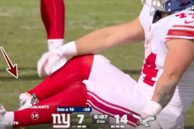 Prayers up for Cam Skattebo. 🙏 Giants’ Cam Skattebo Gruesomely Snaps His Ankle, Carted Off In Air Cast vs. Eagles [VIDEO]