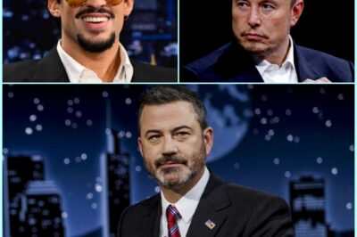 “Elon Musk doesn’t own the Super Bowl—and he sure as hell doesn’t own Bad Bunny.”  With that opening shot, Jimmy Kimmel lit up his audience and sent social media buzzing.  The late-night host was responding to Musk’s bombshell threat to pull sponsorships if the NFL keeps Bad Bunny as its 2026 halftime headliner.  The billionaire’s ultimatum sent shockwaves through the sports world, but Kimmel wasn’t about to let it stand—launching one of his sharpest monologues yet, defending Bad Bunny and putting Musk directly in the crosshairs.