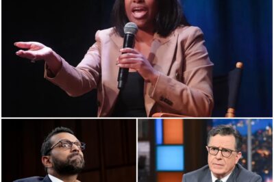 She said, ‘You want the truth? Hear this.’” – Chaos ERUPTS as Jasmine Crockett plays a SECRET RECORDING live on air, leaving Kash Patel stunned after calling her “UNFIT” – and now she’s teaming with Stephen Colbert to launch what insiders call a LATE-NIGHT REVOLUTION that’s about to expose everything. The moment Patel’s insult hit, Crockett didn’t flinch—she hit play. The studio froze as the recording echoed through the speakers, its contents still unreleased but rumored to reveal conversations Patel never expected to face publicly. Viewers watched him shift in his seat, visibly rattled as Crockett’s calm fury turned the tables in real time. Within hours, the internet exploded, hailing her as “fearless” while Patel’s team scrambled for damage control. Now, Colbert and Crockett are joining hands for a new late-night project that promises “no filters and no forgiveness.” What’s really on that tape—and how far will they go to reveal it? Don’t miss the full story before it’s pulled from air.👇