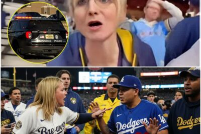 Police Report Released From Ugly Incident Involving “Brewers Karen” & Latino Dodgers Fan At Game 2 Of NLCS. Tensions boiled over at Game 2 of the NLCS as an explosive clash between the infamous “Brewers Karen” and a Latino Dodgers fan erupted into chaos. Now, the police report reveals shocking new details that have fans and critics stunned. k