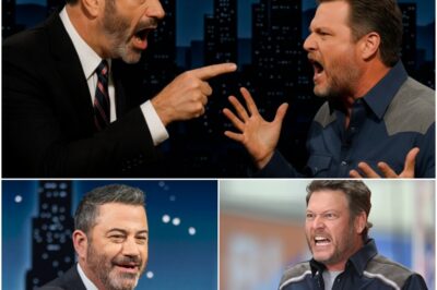 SH0CK: Blake Shelton’s Fiery Response to Jimmy Kimmel’s Joke Leaves America Speechless — A Powerful Reminder of True Cowboy Spirit”. What started as a joke turned into a defining moment when Blake Shelton stood up for authentic country life, silencing the crowd with one unforgettable answer.K