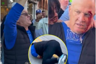 “No Kings” Protest Altercation Leaves New York Giants Fan Bloodied After Yelling Gay Slurs & Proclaiming His Love For D0nald Trʋmρ. The “No Kings” protest erupted into chaos when a New York Giants fan was left bloodied after a heated altercation involving hateful slurs and a shocking political declaration. What sparked this violent clash? As new details emerge.k
