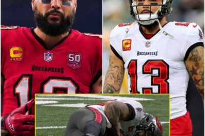 BREAKING: Bucs WR Mike Evans Was Knocked Out Cold On The Field During Frightening Scene On MNF. A terrifying moment unfolded on Monday Night Football as Buccaneers wide receiver Mike Evans was knocked out cold on the field. Fans and teammates were left in shock as the incident sent ripples through the game. As more details continue to emerge, the football world holds its breath.k