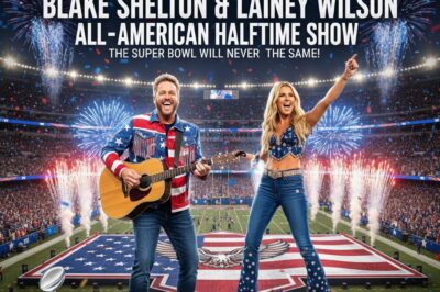 EXPLOSIVE SHAKE-UP: Blake Shelton & Lainey Wilson STUN America with “All-American Halftime Show” Move — The Super Bowl May NEVER Be the Same Again! In a jaw-dropping twist, country stars Blake Shelton and Lainey Wilson have shaken up the Super Bowl halftime tradition with a bold, all-American performance that’s leaving fans speechless. Could this be the game-changing moment that redefines the biggest show in sports entertainment? Click to discover the electrifying details behind this unforgettable halftime shocker!k