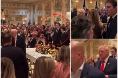 Barron Trump TOWERS over dad as he electrifies Mar-a-Lago with stunning re-appearance after he went ‘MISSING’