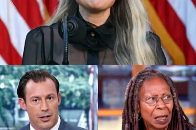 “Sit down and stop crying, Barbie.” The words from Whoopi Goldberg hit like a slap — aimed straight at Erika Kirk during a tense live broadcast. Gasps filled the studio. Before Erika could reply, Johnny Joey Jones stepped in, his voice cutting through the chaos. “That’s not strength — that’s bullying,” he said. “You don’t have to like her, but you damn sure should respect her.” Applause erupted. Cameras froze. Even Whoopi stayed silent. One moment of confrontation — and Johnny Joey Jones turned it into a masterclass on respect, live on air.