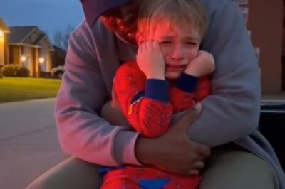 He walked up to the door expecting a quick signature. Instead, an 8-year-old boy in Spider-Man pajamas ran straight into his arms.