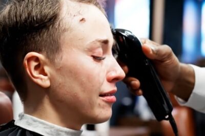 She walked into the barbershop to get her hair cut short as it had begun falling.