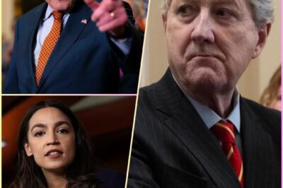 LIVE SHOWDOWN SHOCKER: “You Can’t Hide From The Truth!” Sen. John Kennedy PUBLICLY SCHOOLS AOC, Schumer & Dem Leaders On Live TV — What Happened Next Left Washington Speechless  In a jaw-dropping live broadcast, Senator John Kennedy unleashed a brutal takedown of AOC, Chuck Schumer, and the entire Democratic leadership. Progressive commentators were left stunned as Kennedy exposed the chaos, hypocrisy, and deep flaws within the party—live for the world to witness. But it was his final words, delivered with trademark Southern wit, that changed the tone of the entire debate. What did Kennedy say that has all of Washington buzzing? The uncensored footage is rewriting political history…