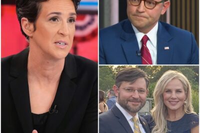 SHOCKING: Rachel Maddow shocked the nation by unveiling top-secret financial documents revealing that an LLC registered under Mike Johnson’s wife’s name may be linked to a shadowy chain of multi-million-dollar transactions. As the evidence flashed on screen, Johnson reportedly went pale, stood up, and left the room in utter silence — leaving the entire chamber stunned.