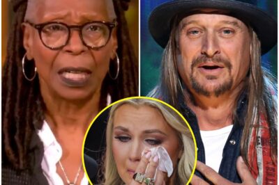 “SIT DOWN AND STOP CRYING, BARBIE.” Those words from Whoopi Goldberg hit like a thunderclap — aimed straight at Erika Kirk during a live broadcast that quickly spiraled into chaos. Whoopi’s words stunned the entire country. Unable to bear the bitter words directed at a woman who had just lost her beloved husband, Kid Rock suddenly broke the silence, saying “That’s not strength — that’s bullying.” He received enthusiastic support from everyone, it was so profound, so philosophical…