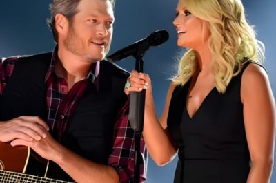 Country music history exploded in Nashville last night. Blake Shelton was halfway through his emotional song “Over You”—the one he used to sing with Miranda Lambert back when they were together—when the unthinkable happened. Miranda suddenly walked onto the stage, grabbed a mic, and started singing right beside him. The whole arena went dead silent. Blake didn’t move. His face said everything. And Gwen Stefani? Let’s just say her expression could’ve stopped time. What followed wasn’t just a duet—it was a moment so intense, so unexpected, that every country fan in the room knew they were witnessing something that would be talked about for years.