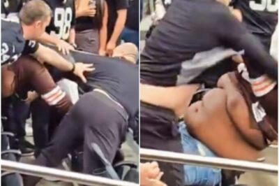 Shocking Fan Footage Shows Raiders & Browns Fans Throwing Hands During Massive Brawl In The Stands👊🔥New fan-shot video has exploded across social media — and it’s absolutely wild. What started as loud trash talk between Raiders and Browns supporters suddenly escalated into a full-on melee, with fists flying, drinks spilling, and stunned bystanders scrambling out of the way. Witnesses claim security couldn’t control the chaos, and the footage allegedly shows one fan landing a punch that left the entire section screaming.k