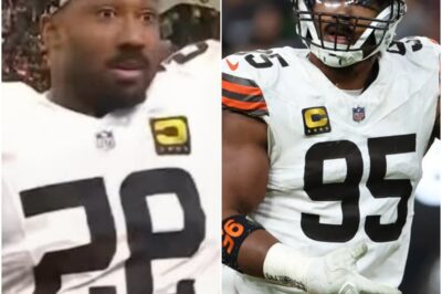 Myles Garrett’s Priceless Reaction to Shedeur Sanders’ Monster 52-Yard Throw Says It All – Browns Sideline Goes Viral👀A stunning fan clip has blown up the internet after Myles Garrett was caught absolutely frozen in disbelief watching Shedeur Sanders uncork a ridiculous 52-yard missile right in front of him. But it wasn’t just the throw that set social media on fire — it was Garrett’s priceless expression, the stunned silence around him, and the sideline’s explosive reaction that left fans asking the same question.k
