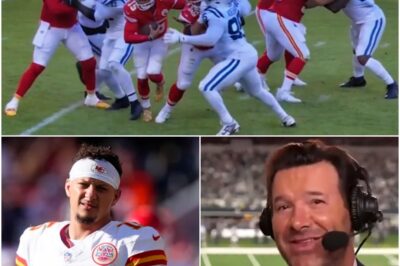 Even Tony Romo Is Getting Sick Of Patrick Mahomes — CBS Announcer Caught Sounding Clearly Annoyed With Chiefs QB’s On-Field Antics vs. Colts👂Viewers were stunned as Tony Romo’s tone shifted sharply on the broadcast — a rare moment where his irritation with Mahomes slipped through on live TV. His unexpected reaction to the Chiefs quarterback’s latest antics created instant shockwaves online, with fans saying they’ve never seen Romo this blunt or this fed up. The moment has everyone buzzing, and the clip is spreading fast because of just how revealing it was..k