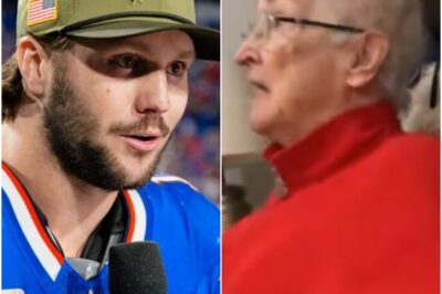 “Crazy Video Surfaces Of Elderly Kansas City Chiefs Fan Insulting Bills QB Josh Allen In Vulgar, Totally Unexpected Rant”🎥No one could believe what they were seeing. A seemingly harmless, elderly Chiefs fan suddenly turned into the star of a viral moment — unleashing a shockingly foul-mouthed tirade at Buffalo quarterback Josh Allen that left everyone around stunned. The crowd froze. Cameras caught every second as security rushed in, but the fan’s words had already set social media on fire.k