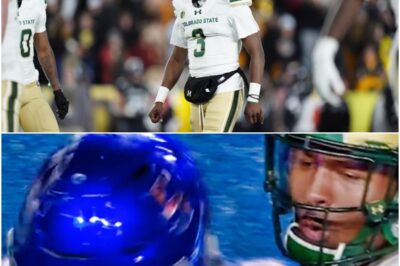 Colorado State QB Caught In 4K Spitting Directly At Boise State Player During Shocking On-Field Meltdown ⚠️A stunning 4K clip has gone viral showing the Colorado State quarterback aggressively spitting in the face of a Boise State player during a heated game. Fans and analysts are calling it one of the most outrageous displays of unsportsmanlike conduct in recent memory, and the backlash online is growing fast as the NFL and college officials are reportedly reviewing the incident for serious disciplinary action.k