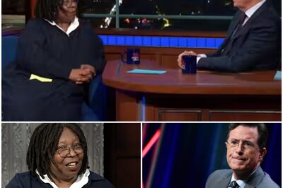 JUST IN“THERE’S NO JUSTICE HERE”—Whoopi Goldberg Stuns America With Exit Announcement After CBS Cancels Late Show, But Stephen Colbert’s Blunt 8-WORD RESPONSE Leaves Her SPEECHLESS. In a bombshell moment that’s shaking late-night television, Whoopi Goldberg shocked viewers by announcing she’s leaving America—right alongside Stephen Colbert—following CBS’s cancellation of The Late Show. But just as emotions ran high, Colbert’s brutally honest 8-word response left Whoopi frozen in her tracks.