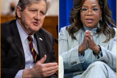 LIVE TV MELTDOWN: During a nationally televised interview, Oprah Winfrey made a sharp, controversial remark about Senator John Kennedy’s faith, drawing immediate laughter from the audience! But Kennedy didn’t flinch. Instead, he delivered a single, calm, devastating sentence that instantly stopped Oprah mid-smile, plunging the entire studio into a suffocating silence! What was the exact, powerful line that viewers are calling “Kennedy’s most powerful moment of the year”?