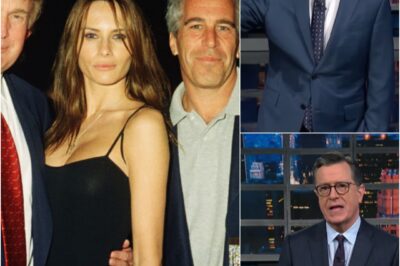 “POURING GASOLINE ON A WILDFIRE” Colbert goes for the jugular with crass Trump jokes after Epstein email fallout — and America is exploding over one line  New York City — Stephen Colbert didn’t tiptoe into the Epstein news cycle.  He charged into it.  With fresh headlines swirling about Epstein-related documents and email chatter bouncing around political circles, The Late Show host strode into his monologue like a man who smelled blood in the water — and decided to turn it into primetime entertainment.  And critics say he didn’t just cross a line.  They say he weaponized it.  Because in what viewers are calling one of his most blunt, suggestive, and deliberately provocative Trump takedowns in months, Colbert unloaded a string of jokes clearly designed to keep Trump’s name glued to Epstein’s shadow — long after the details have blurred.  Then came the moment that lit up the internet.  A single line, delivered with a smirk so practiced it looked rehearsed in a mirror:  “We know he’s got a taste for politics.”  It sounded harmless for half a second.  And then the double meaning landed.  And suddenly, the audience wasn’t just laughing — it was choosing sides.