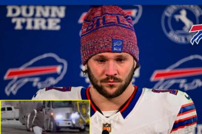 New Footage Shows Distraught Josh Allen Walking Off The Team Plane In Buffalo After Loss To Broncos, And It’s Tough To Watch.K