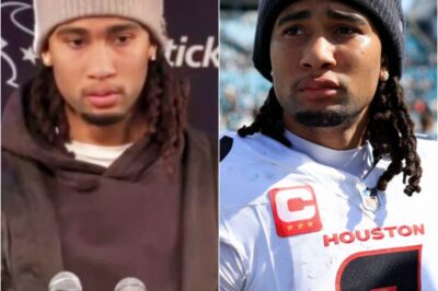 CJ Stroud Reveals Who’s To Blame For The Texans’ Ugly Playoff Loss To Patriots 😳🏈The loss was bad—but Stroud’s postgame honesty is what’s turning heads. Instead of giving the usual clichés, he pointed the finger in a way that instantly reframed what went wrong, and the message wasn’t subtle. Now the clip is spreading fast because it sounds like more than frustration—it sounds like a statement that could change how people view the Texans’ locker room moving forward.k