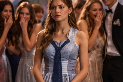 I Sewed a Dress From My Dad’s Shirts for Prom in His Honor – My Classmates Laughed Until the Principal Took the Mic and the Room Fell Silent