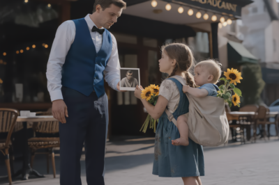 A DYING FLOWER IN A LITTLE GIRL’S HAND STOPPED A BILLIONAIRE IN THE MIDDLE OF THE SIDEWALK. THEN SHE SHOWED HIM A PHOTOGRAPH OF HER FATHER—AND THE MAN IN THE PICTURE HAD HIS FACE. BY THE TIME HE REACHED UNDER THE OLD RAILWAY BRIDGE THAT SAME NIGHT, THE LIFE HE THOUGHT HE UNDERSTOOD WAS ALREADY GONE.