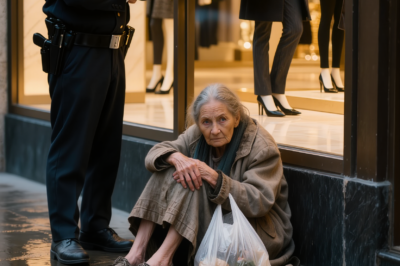 THE HOMELESS OLD WOMAN WAS THROWN OUT OF THE MALL… NO ONE KNEW SHE WAS THE ONE WHO HAD ONCE SIGNED THE PAPERS TO BUILD IT