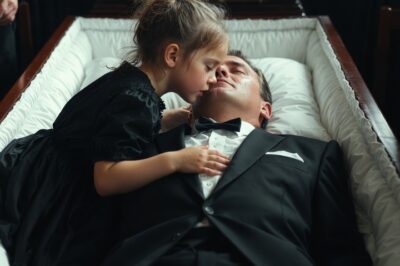 During the funeral, a little girl climbed into her father’s coffin and refused to let him go: at first, the attendees thought she was simply grieving, until they learned the horrifying truth