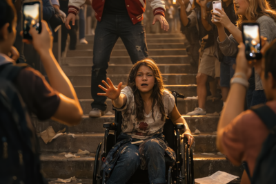 A Star Quarterback Shoved a Disabled Girl Down the School Stairs… What the Cameras Captured Changed Everything.